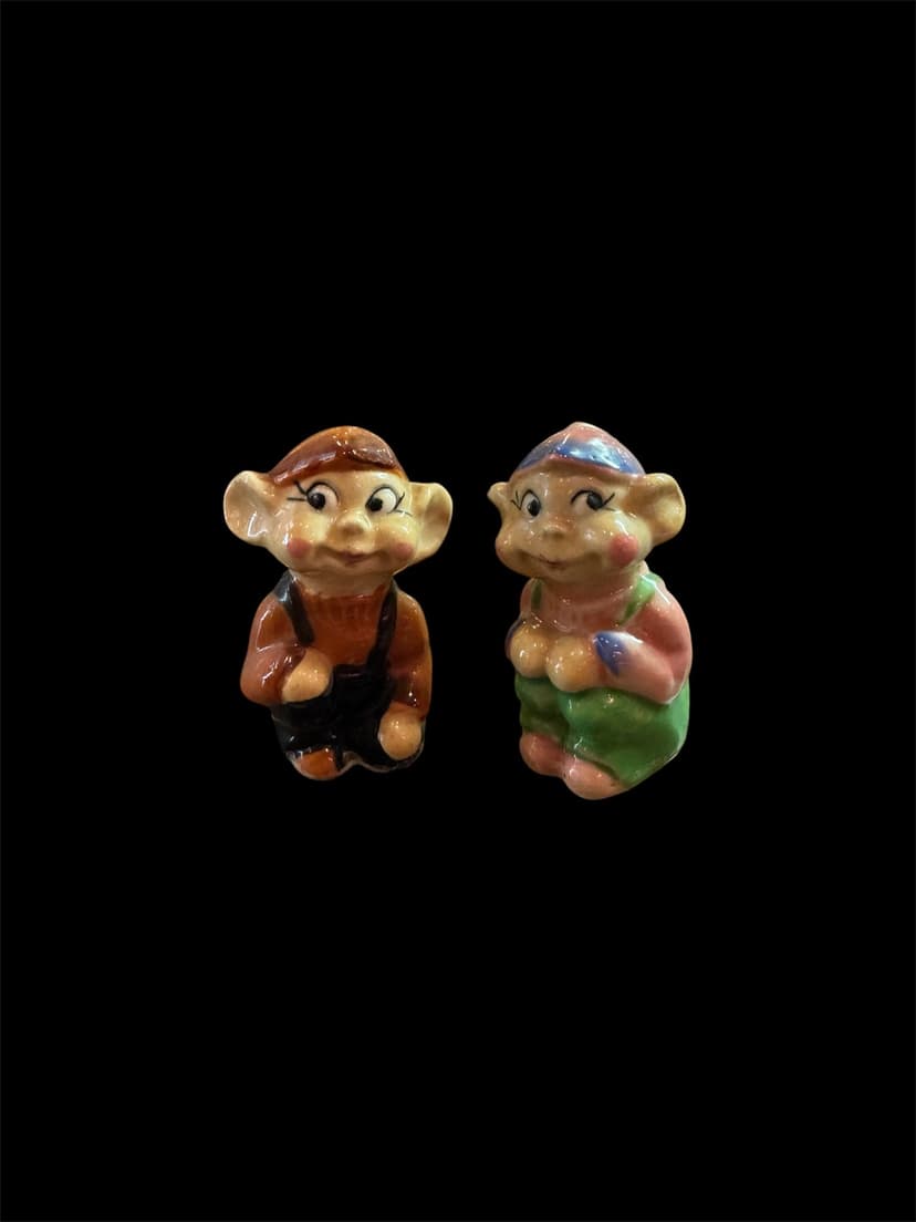 Vintage Elf Salt & Pepper Shakers Made in Japan